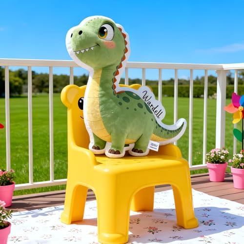Drawelry 3D Dinosaures Coussins Personnalisés avec Nom Dessi