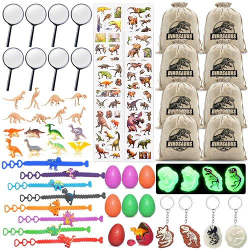 FEMBW Dinosaure Party Jouet Cadeau Anniversaire, 64 Pièces P