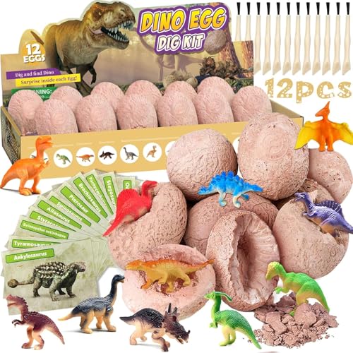 NCKIHRKK Dinosaure Jouet Enfant 6 7 8 9 10 Ans, 12 Pièces Oe