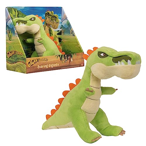 GIGANTOSAURUS, Dinosaure, Peluche de 25 cm, sonore et électr