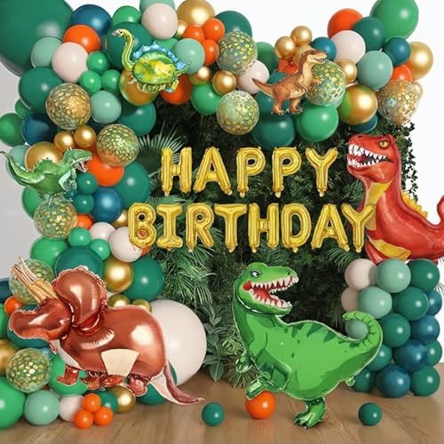 Décoration Anniversaire Dinosaures – 175 Pièces avec Ballons