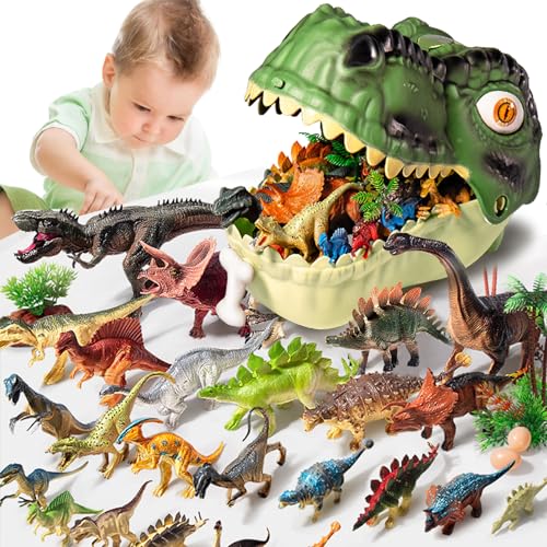 YOUYIKE Dinosaure Jurassic Jouet, 46 Pcs Dinausore Jouet mit