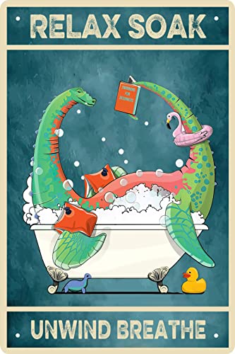 Plesiosaurus - Panneau de salle de bain amusant en forme de 