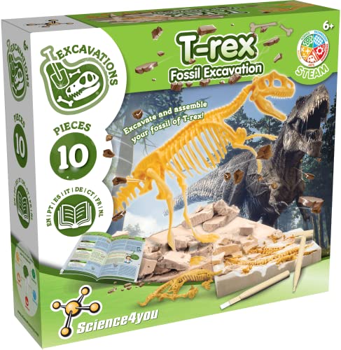 Science4you Dinosaure T-Rex Kit de Fouille pour Enfants +6 A