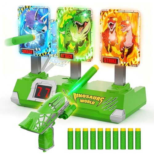 Dinosaure Jouet Pistolet avec Lumineux Cible Tir Electroniqu