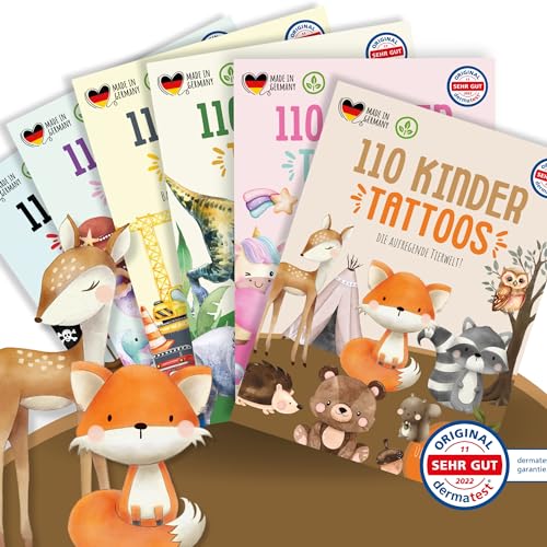 MeinBaby123 Lot de 660 tatouages pour enfants, doux pour la 