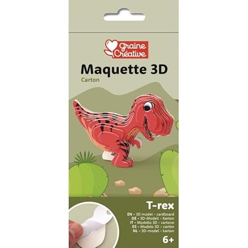 GRAINE CREATIVE Kit de bricolage 3D dinosaure T-Rex Jouet