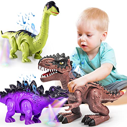 Doloowee Lot de 3 Dinosaures Marcheurs pour Enfants de 3 à 5