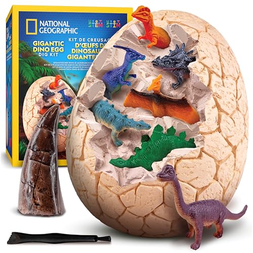 NATIONAL GEOGRAPHIC Œuf Géant de Dinosaure à Creuser – 12 Fi