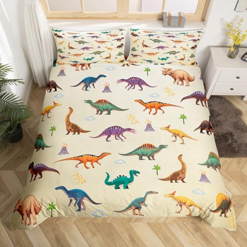 richhome Dinosaur Parure de Lit pour Enfants garçons Adolesc