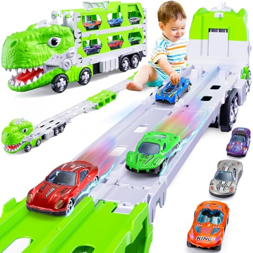 iKidiki Dinosaure Jouet 2 3 4 5 Ans, Voiture Enfant Jouet En