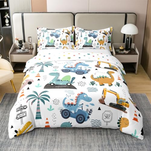 Ensemble de Lit denfant de Dinosaure de Dessin Animé Enfants