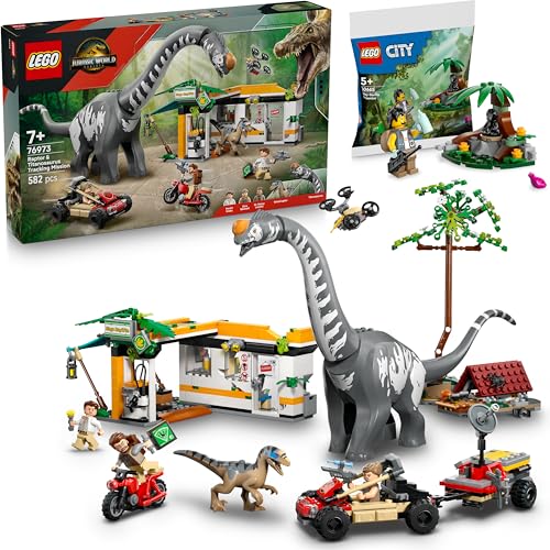 LEGO Jurassic World Raptor & Titanosaure
