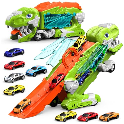 Jouet Camion Dinosaure, Jouet avec 8 Voitures, pour garçons 