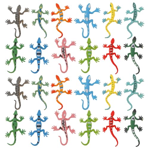 XIHIRCD 24 Pièces Mini Jouets de Lézard, Figurine Lézard Pla