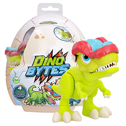 DINOBYTES Dinosaure articulé avec Casque et Fonctions de Com
