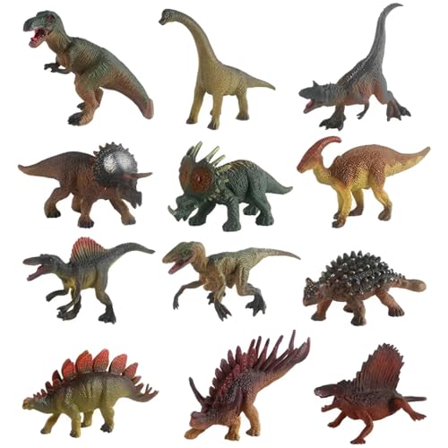 Cylora Dinosaure Jouet, 12PCS Figurine Dinosaure Enfant 3 4 