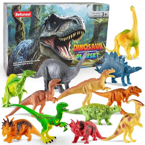 Befunsol Dinosaure Jouet Enfant 3 4 5 Ans, Lot de 12 Figurin