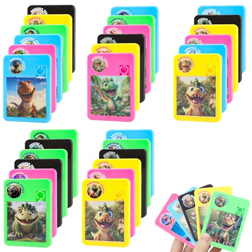 Lot 30 Mini Puzzles Coulissants Dinosaures