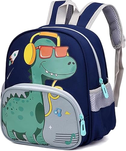 Qooloo Sac à dos pour enfants garçons Petit sac à dos dinosa