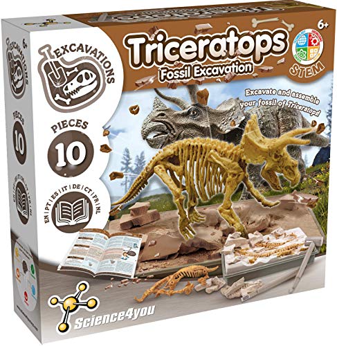 Science4you Triceratops, Kit de Fouille pour Enfants +6 Ans 