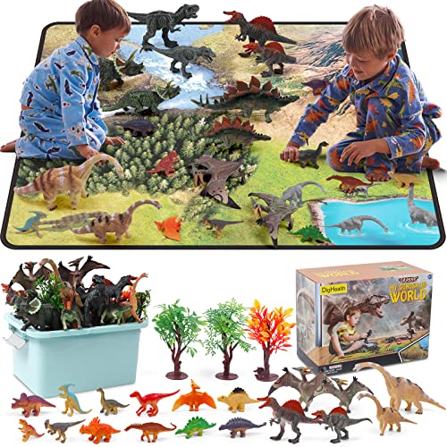 Dinosaure Jouet avec Tapis de Jeu Dactivité, Figurines de Di
