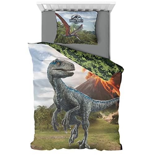 Parure de lit - Housse de Couette Dinosaure 140x200cm + 1 ta